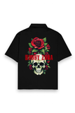 Skull and Roses- Black Oversized Unisex Shirt