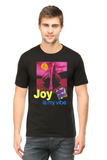 Joy is my vibe- Unisex Black round neck tee