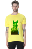 Emerald Stampede- horse graphic unisex t-shirt in yellow