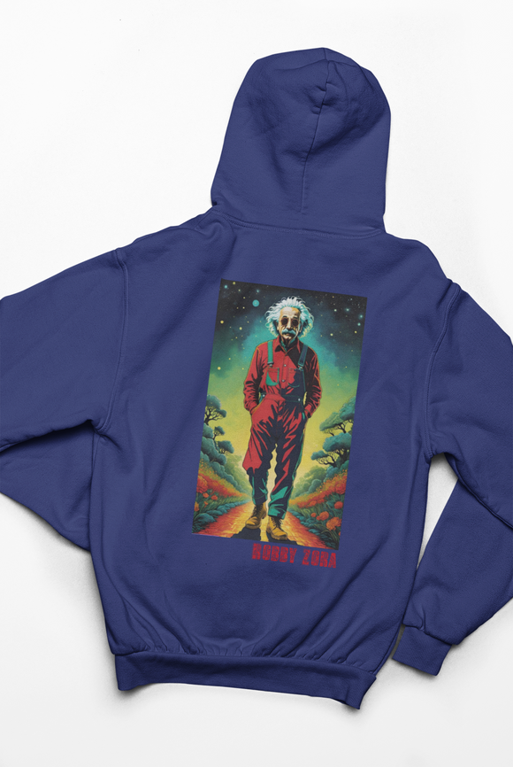 Einstein on a Walk- Cobalt Blue Unisex Hoodie