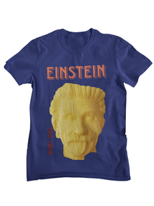 Einstein- vintage style blue unisex tee